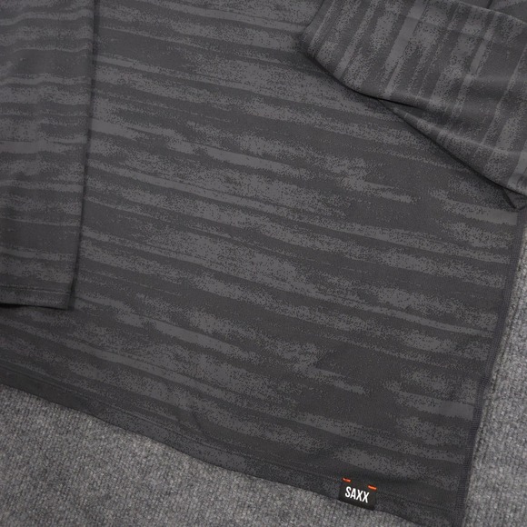 SAXX Aerator Shirt Mens Large Gray Camo Performance Running Hiking Long Sleeve - Picture 3 of 8